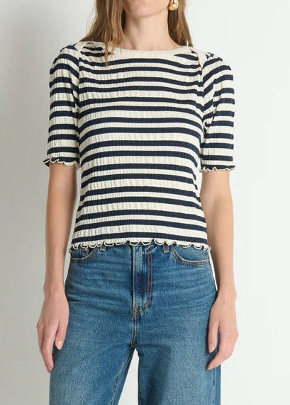 Nation LTD April Envelope Top | Crinkle Stripe