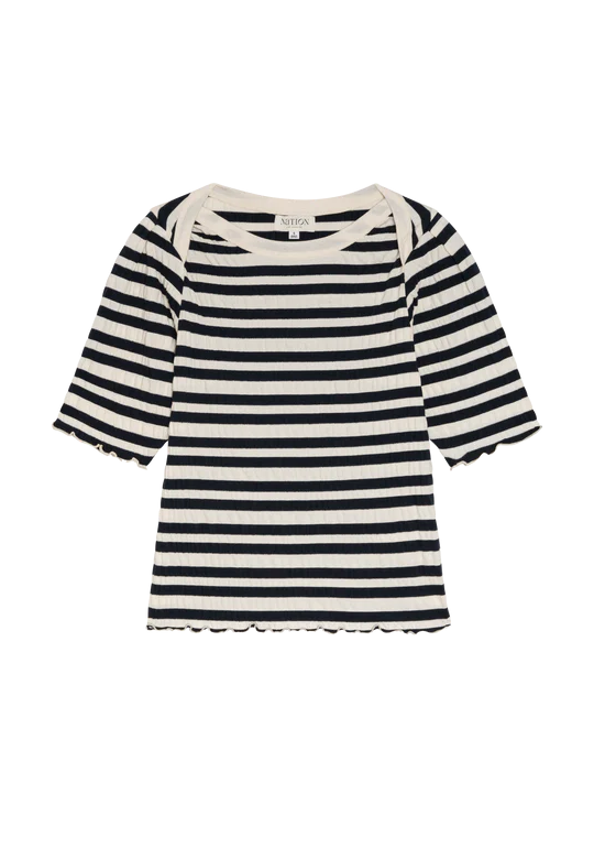 Nation LTD April Envelope Top | Crinkle Stripe