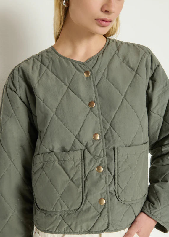 Nation LTD Aspen Quilted Jacket | Castor Grey