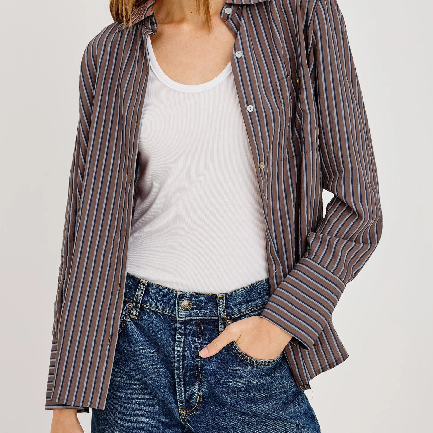 Rails Beck Shirt | Hickory Indigo Stripe