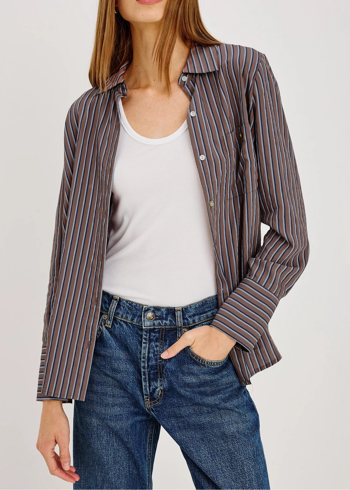 Rails Beck Shirt | Hickory Indigo Stripe