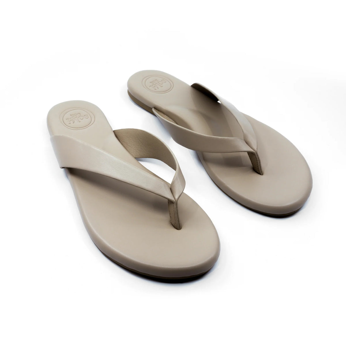 Solei Sea Bowie Thong Sandal | White Pepper