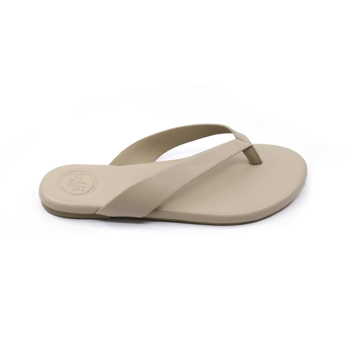 Solei Sea Bowie Thong Sandal | White Pepper