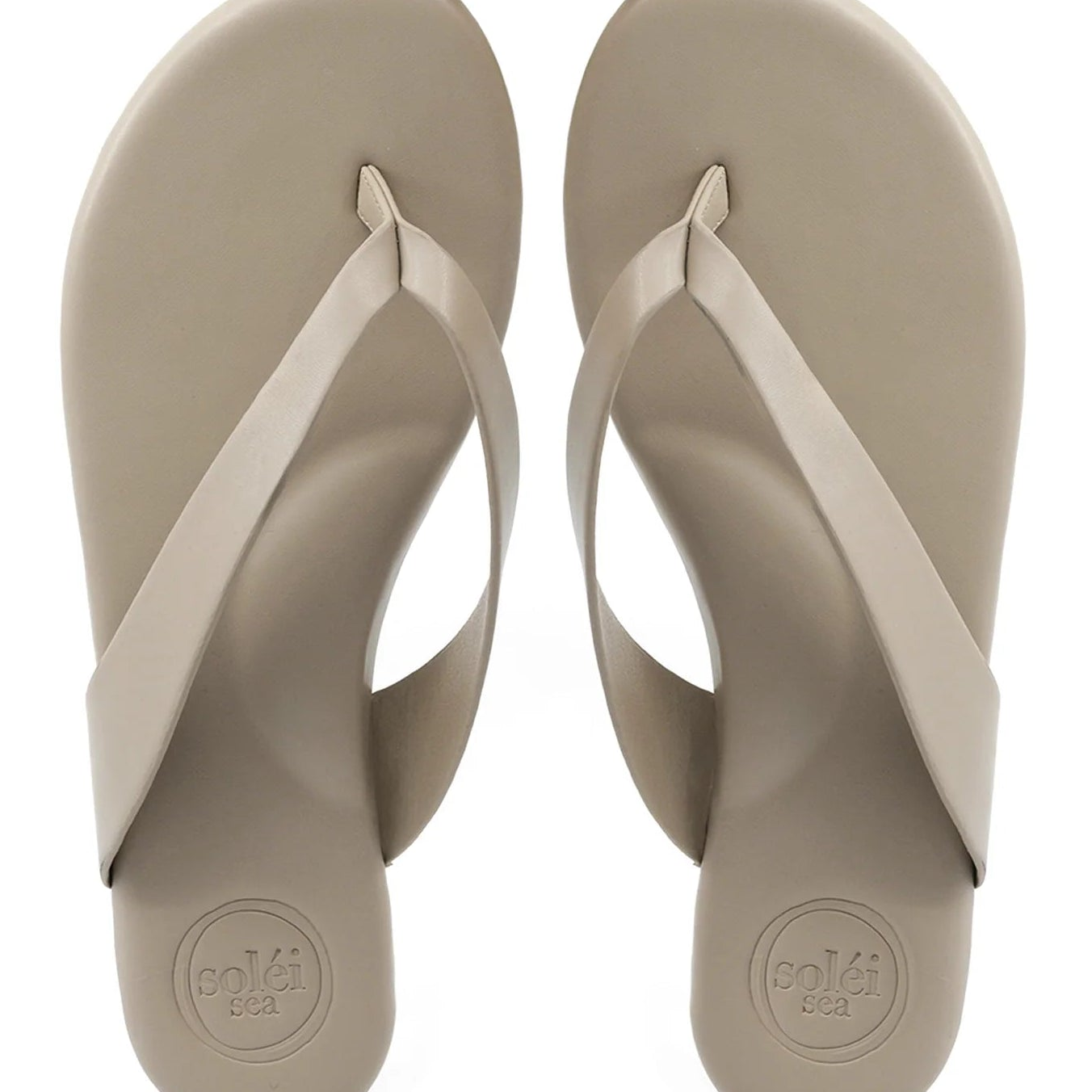 Solei Sea Bowie Thong Sandal | White Pepper