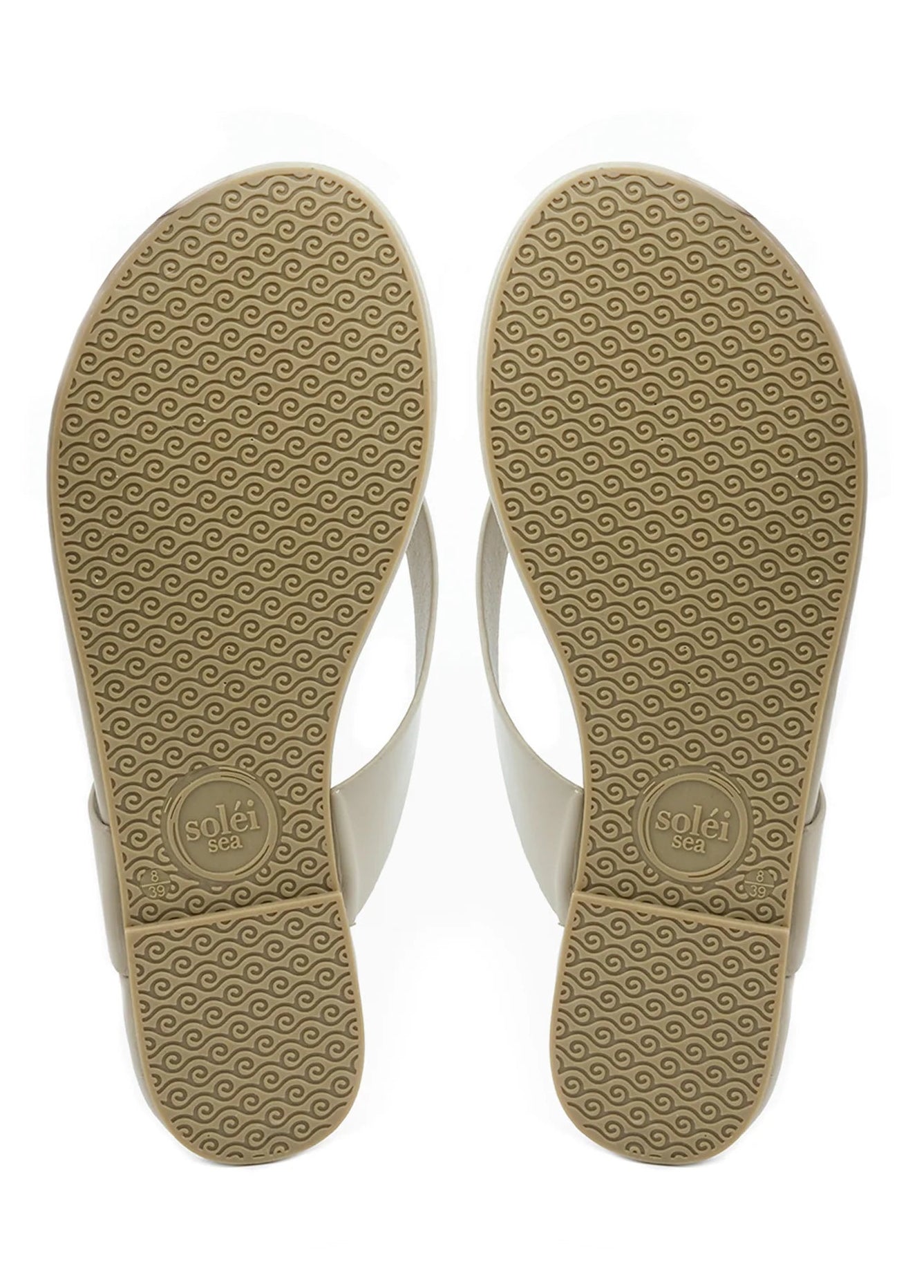 Solei Sea Bowie Thong Sandal | White Pepper