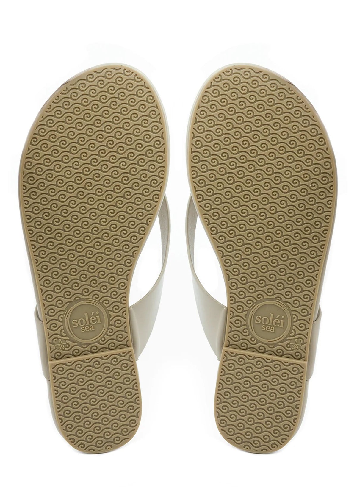 Solei Sea Bowie Thong Sandal | White Pepper