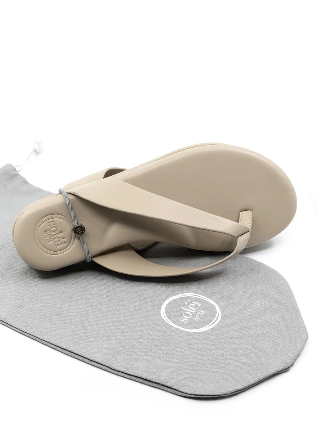 Solei Sea Bowie Thong Sandal | White Pepper