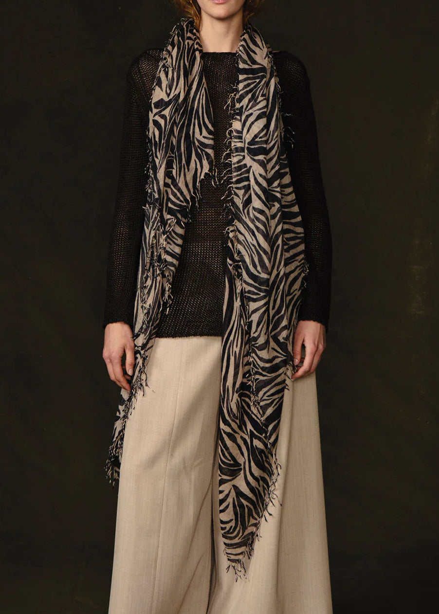 Chan Luu Cashmere and Silk Scarf | Mahogany Zebra