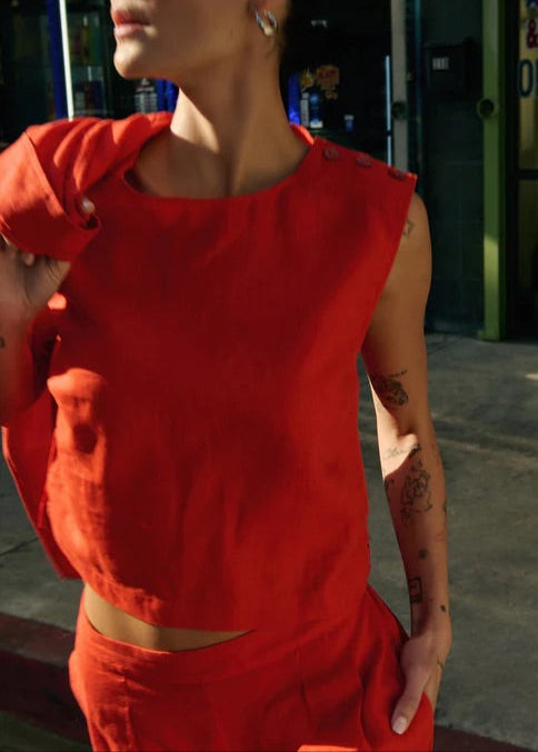 Nation LTD Cara Tank | Aurora Red