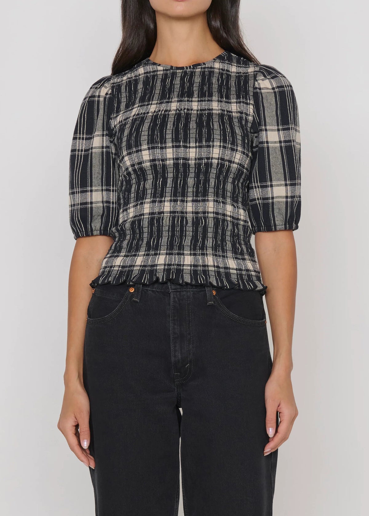 Nation LTD Cheryl Top | Plaid Rigato