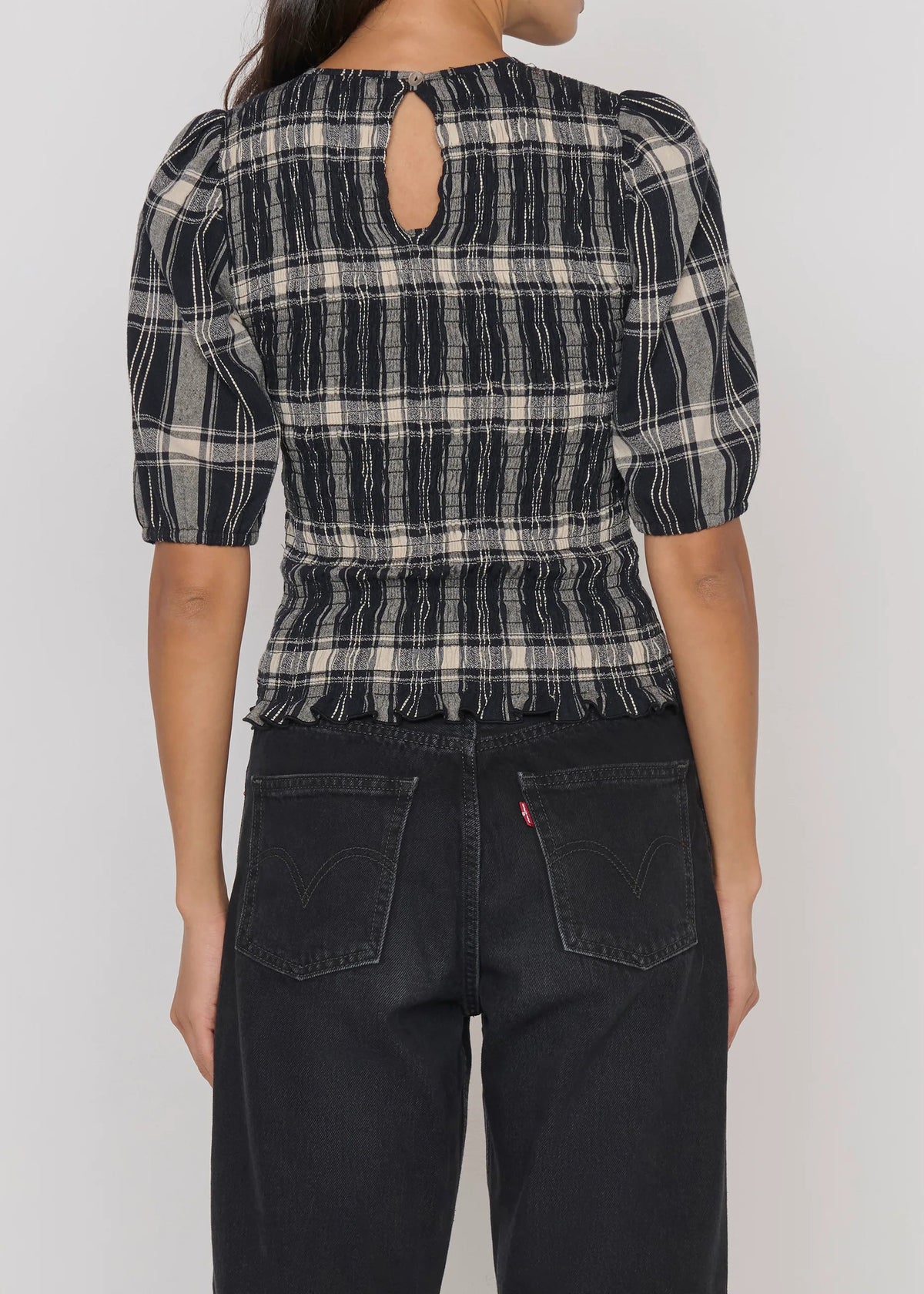 Nation LTD Cheryl Top | Plaid Rigato