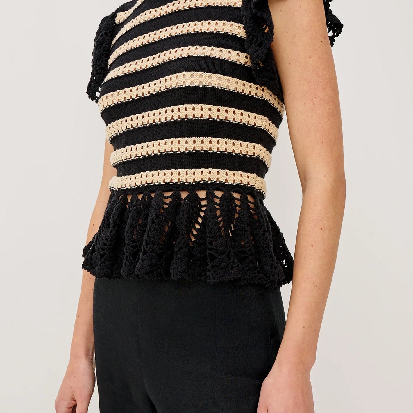 Rails Coen Top | Black Oat Stripe