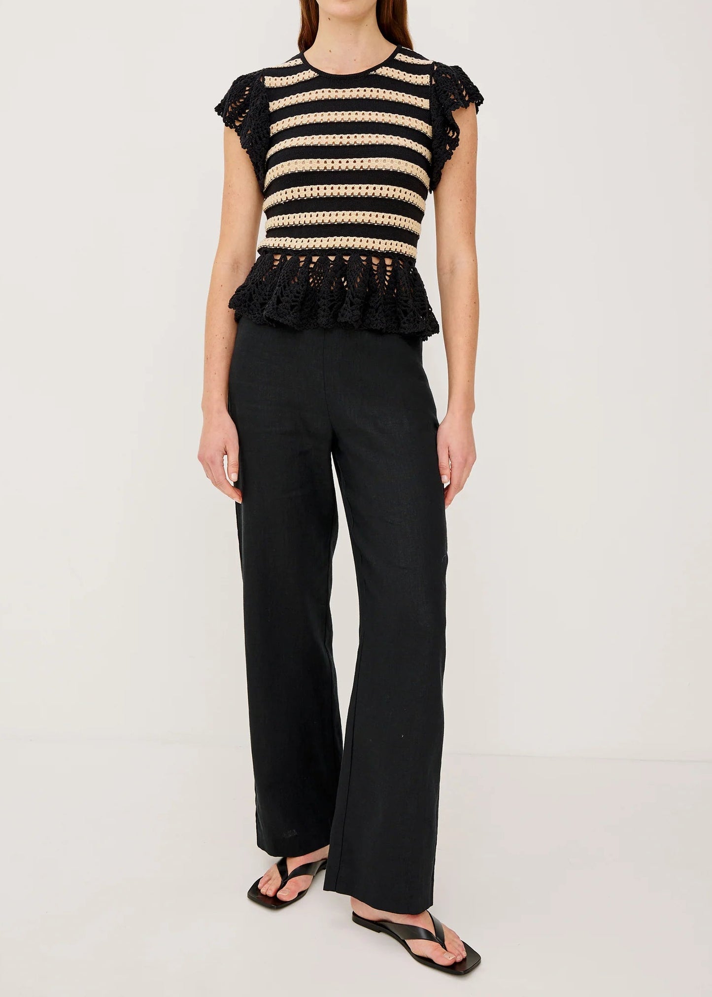 Rails Coen Top | Black Oat Stripe
