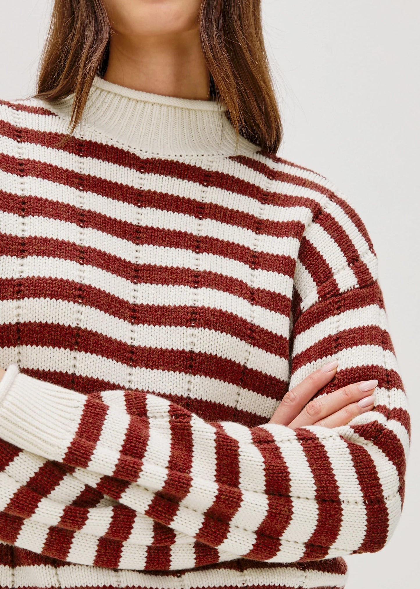 Rails Corrine Sweater | Ivory Russet Stripe