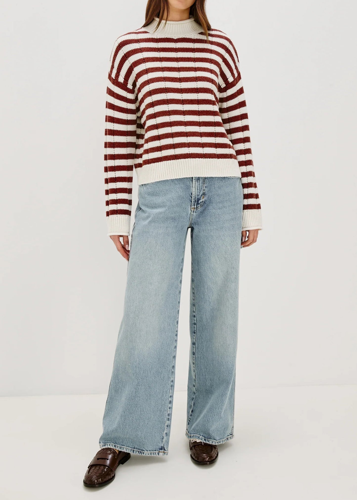 Rails Corrine Sweater | Ivory Russet Stripe
