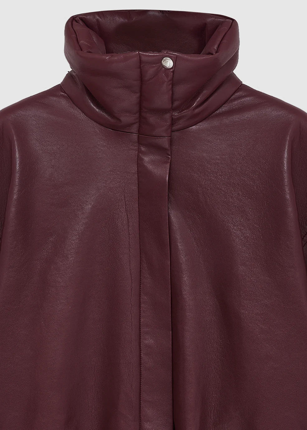 Anine Bing Cyrus Jacket | Burgundy Recycled Leather