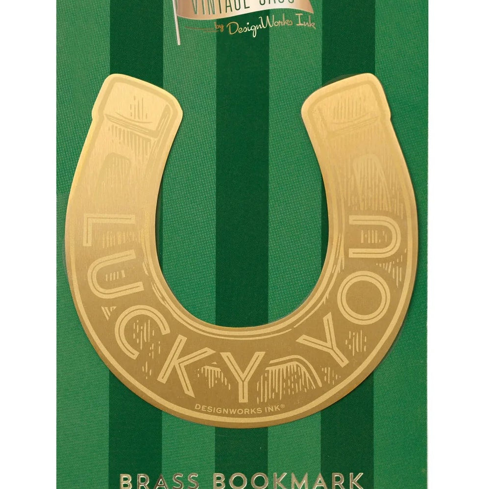 Designworks Ink Vintage Sass Brass Bookmark | Lucky You