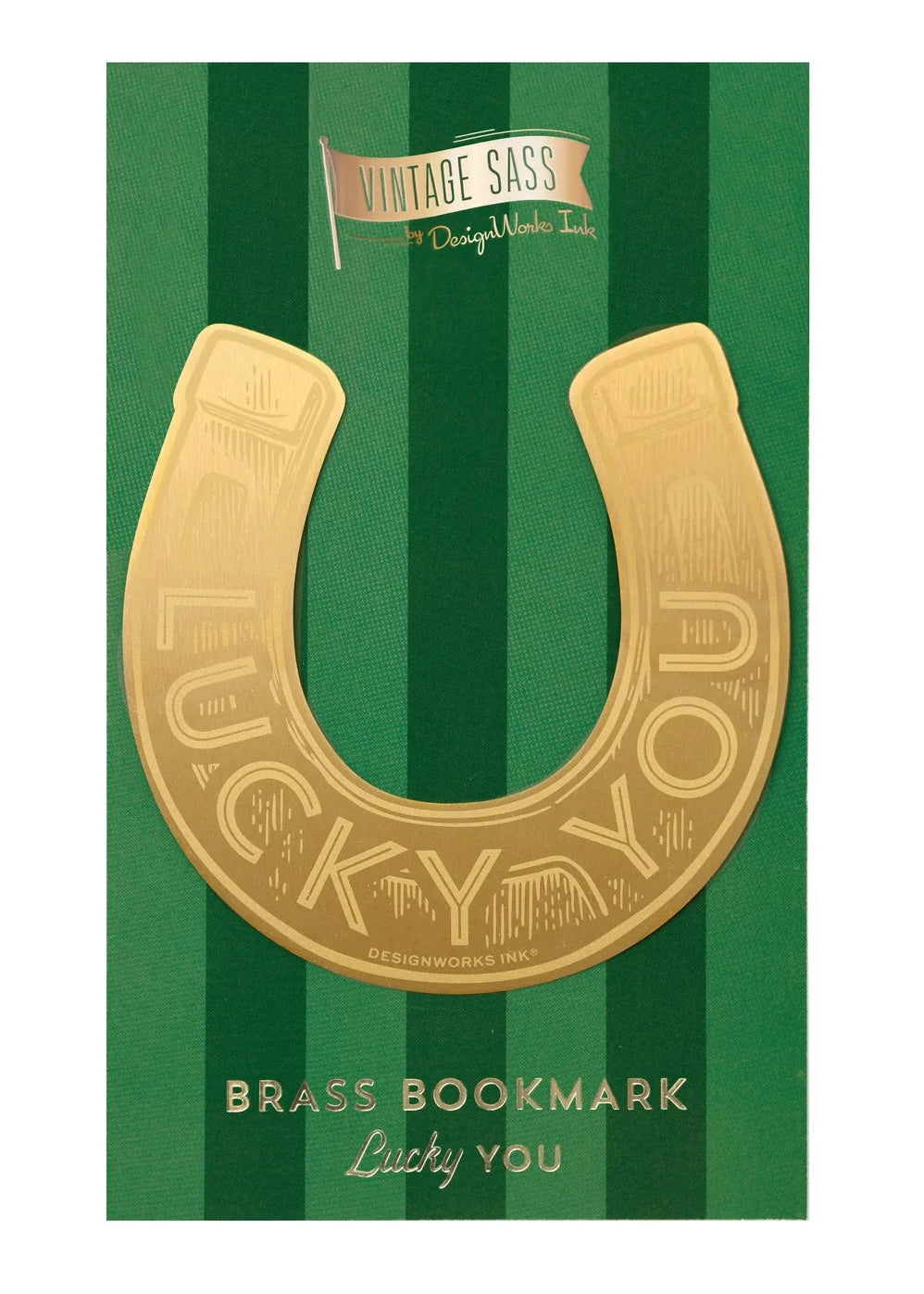 Designworks Ink Vintage Sass Brass Bookmark | Lucky You