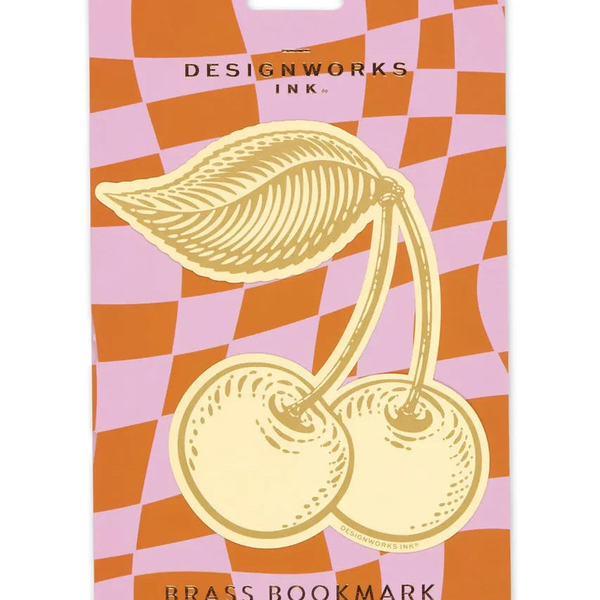 Designworks Ink Brass Bookmark | Cherries
