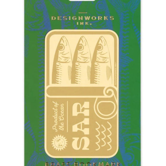 Designworks Ink Brass Bookmark - Sardines