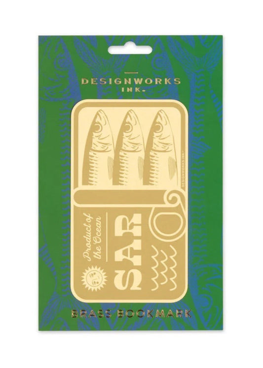 Designworks Ink Brass Bookmark - Sardines