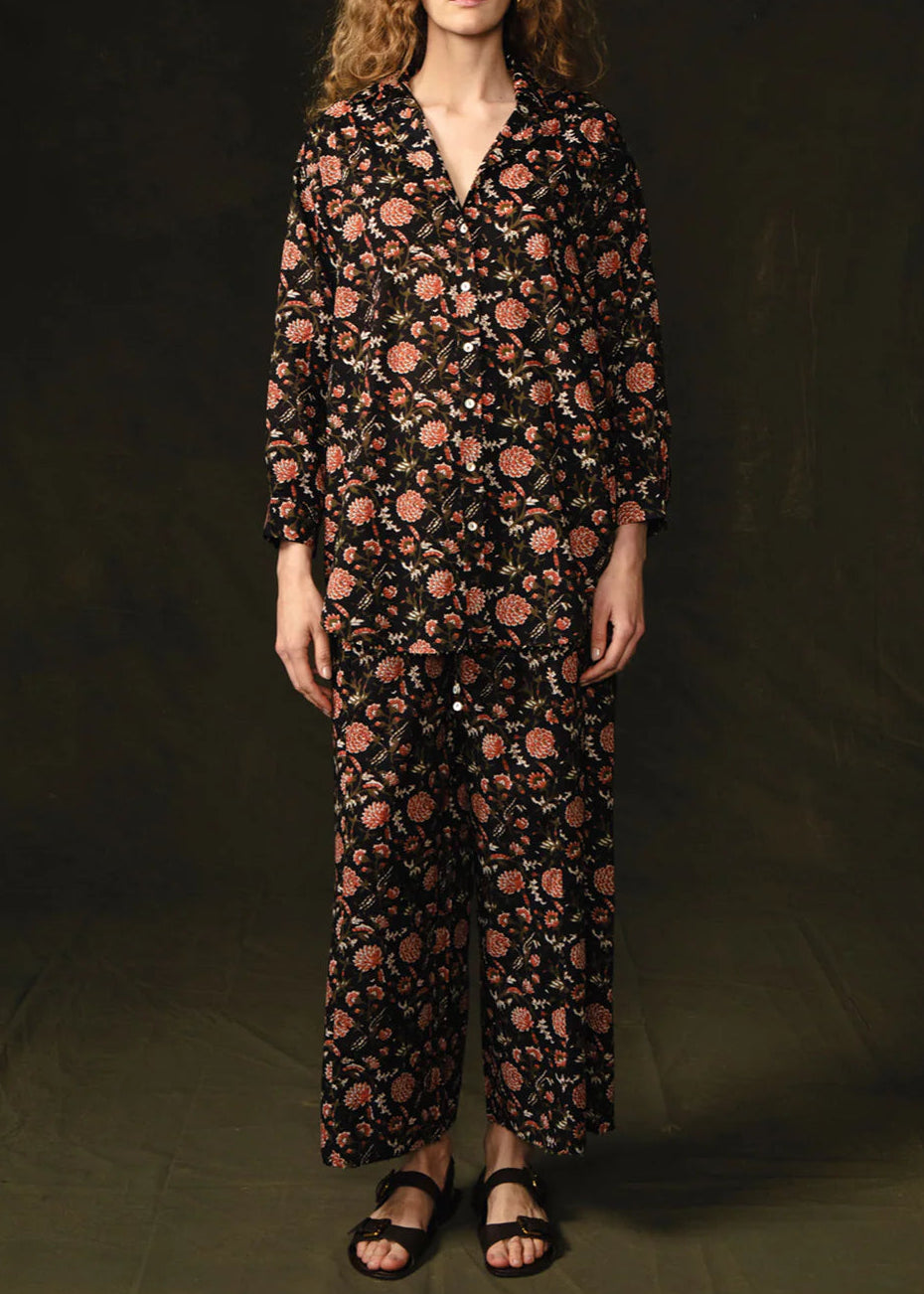 Chan Luu Chrysanthemum Printed Set Ink