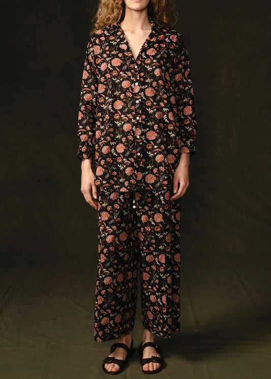 Chan Luu Chrysanthemum Printed Set Ink