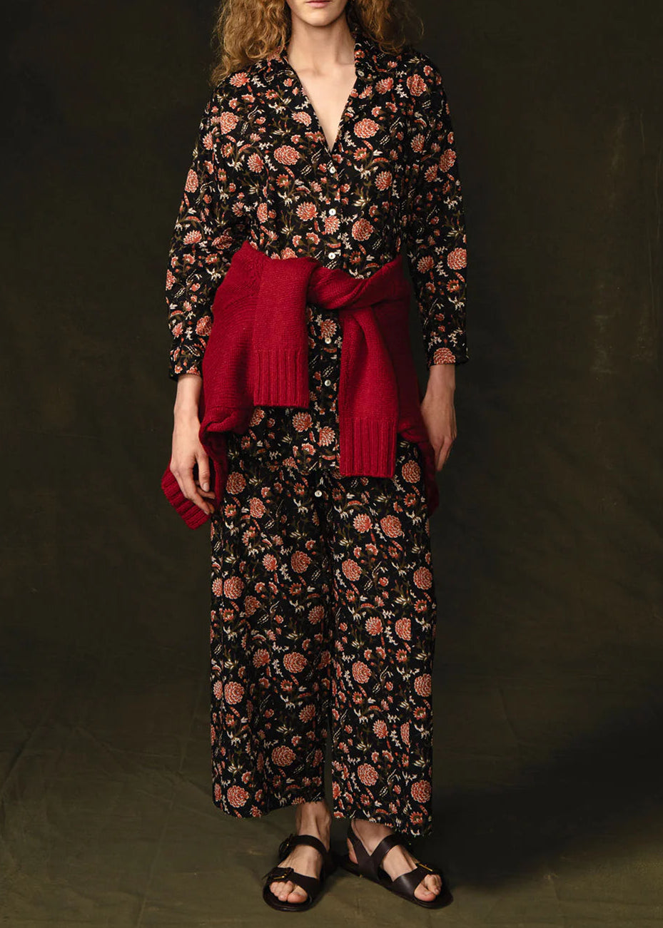 Chan Luu Chrysanthemum Printed Set Ink