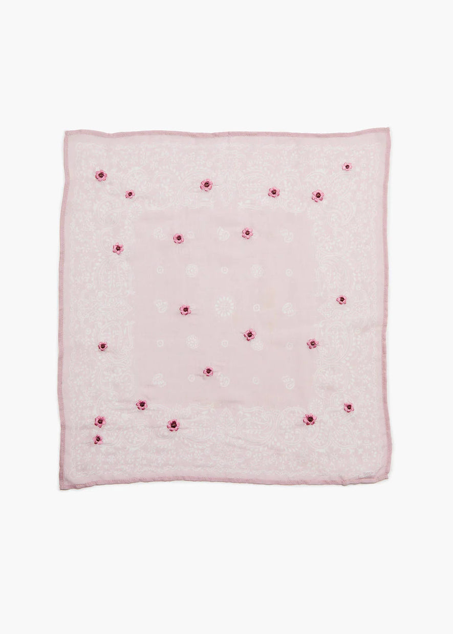Chan Luu Daisy Embroidered Bandana | Pink