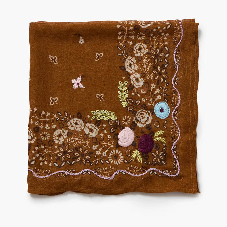 Chan Luu Embroidered Floral Bandana | Hide