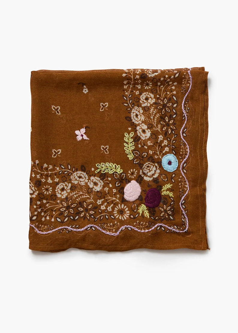 Chan Luu Embroidered Floral Bandana | Hide