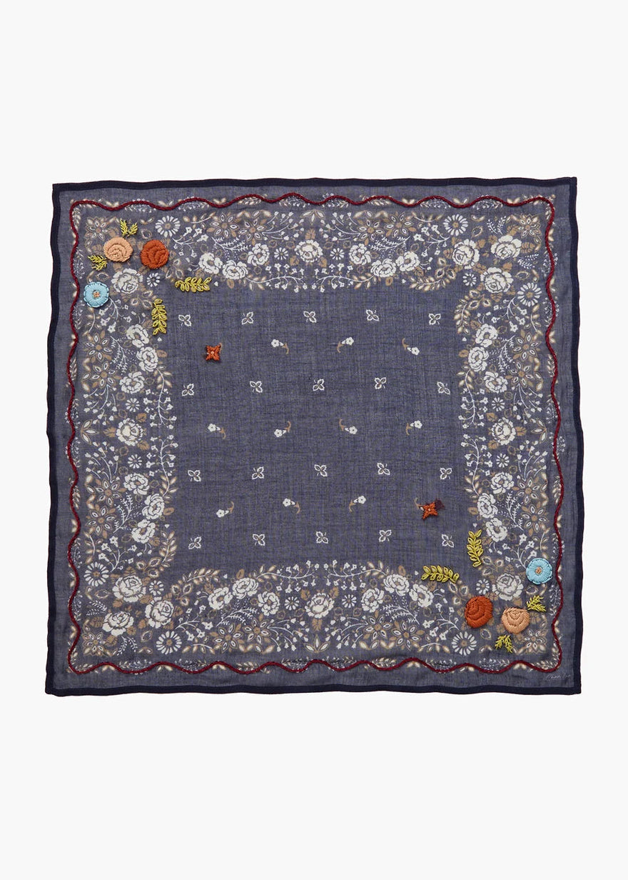 Chan Luu Embroidered Floral Bandana | Mood Indigo