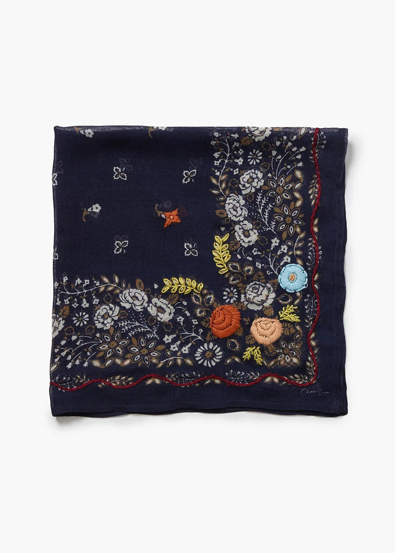 Chan Luu Embroidered Floral Bandana | Mood Indigo