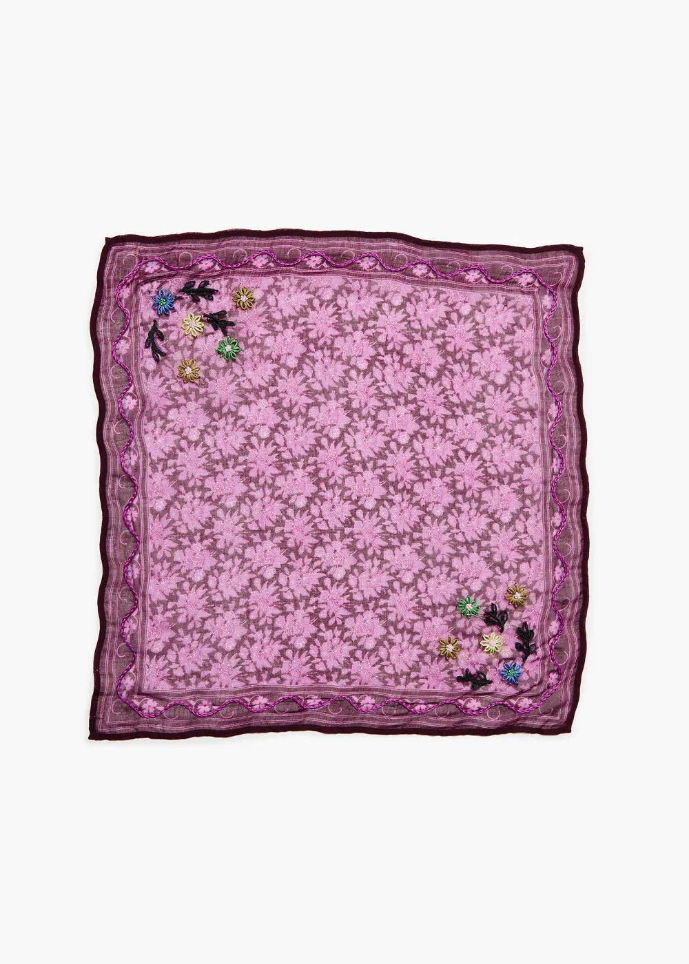Chan Luu Embroidered Floral Bandana | Orchid