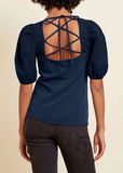 Dominique Lace Up Tee