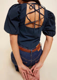 Dominique Lace Up Tee