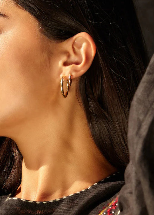 Adina Reyter 15mm Tube Hoops 14k Gold