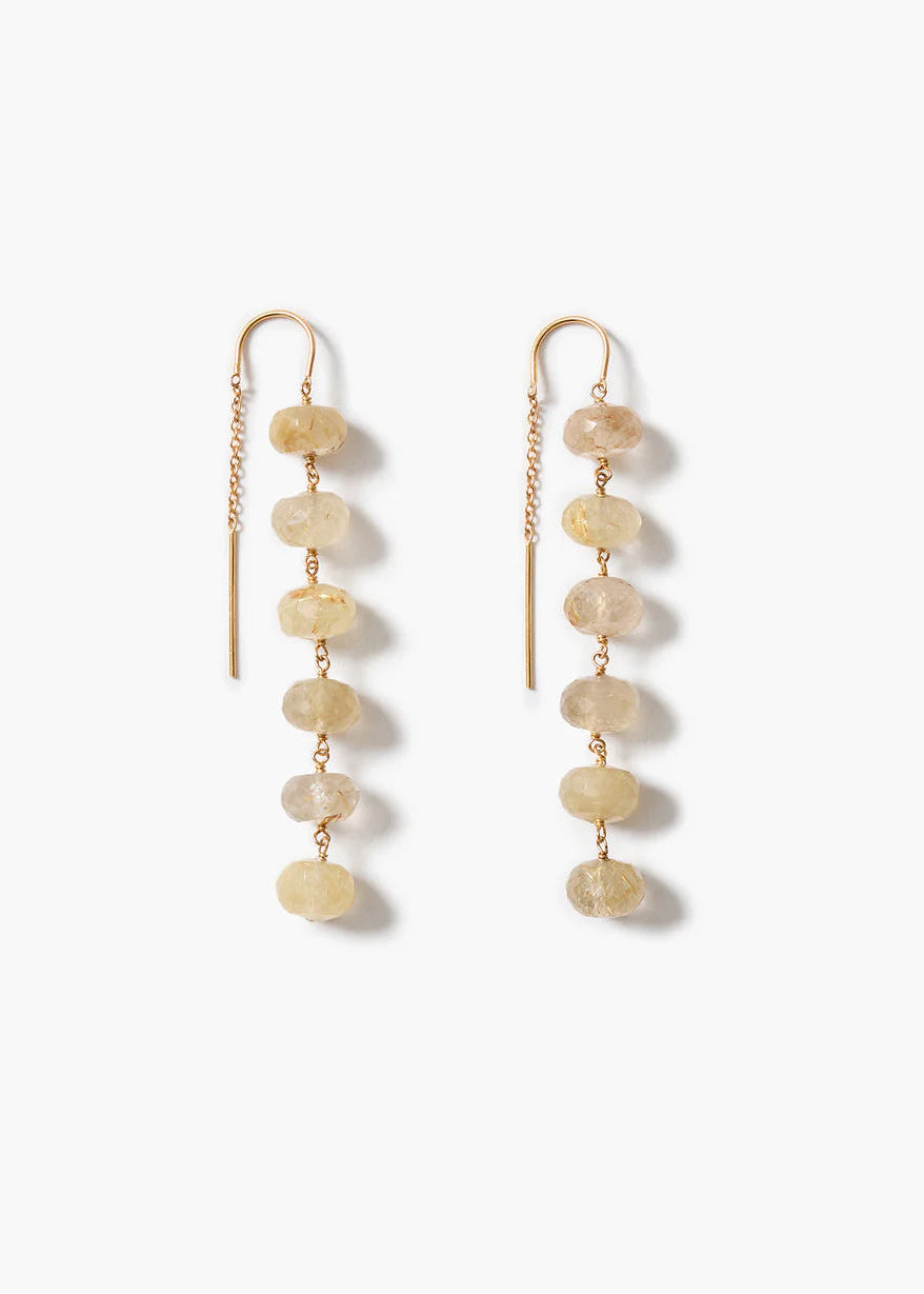 Chan Luu Ladder Earrings | Rutilated Quartz