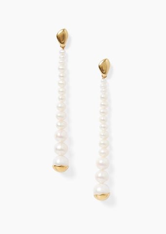 Marion Drop Earrings White Pearl