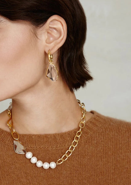 Neve Hoop Earrings Crystal