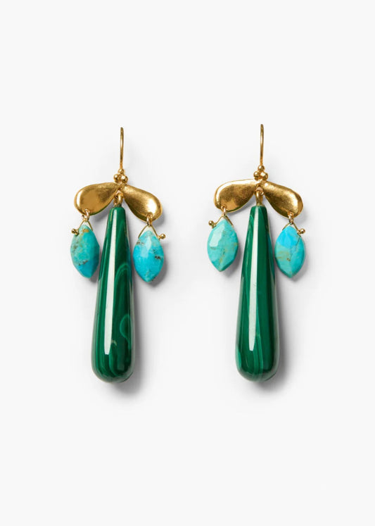 Chan Luu Dragonfly Chandelier Earrings | Malachite