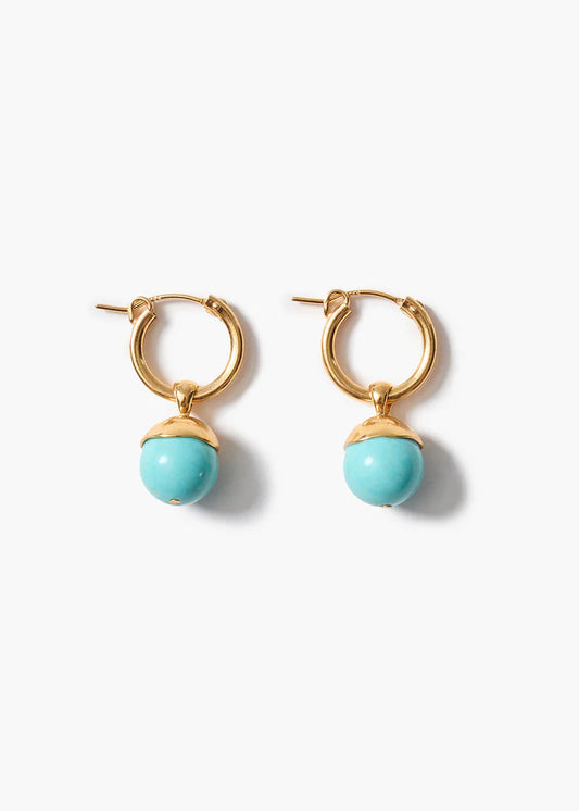 Chan Luu Bell Hoop Earrings | Turquoise