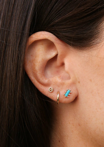 Mosaic Studs With Turquoise