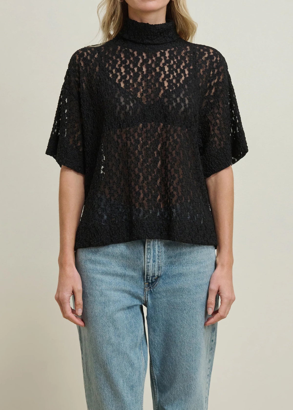 Nation LTD Fable Lace Turtleneck | Black