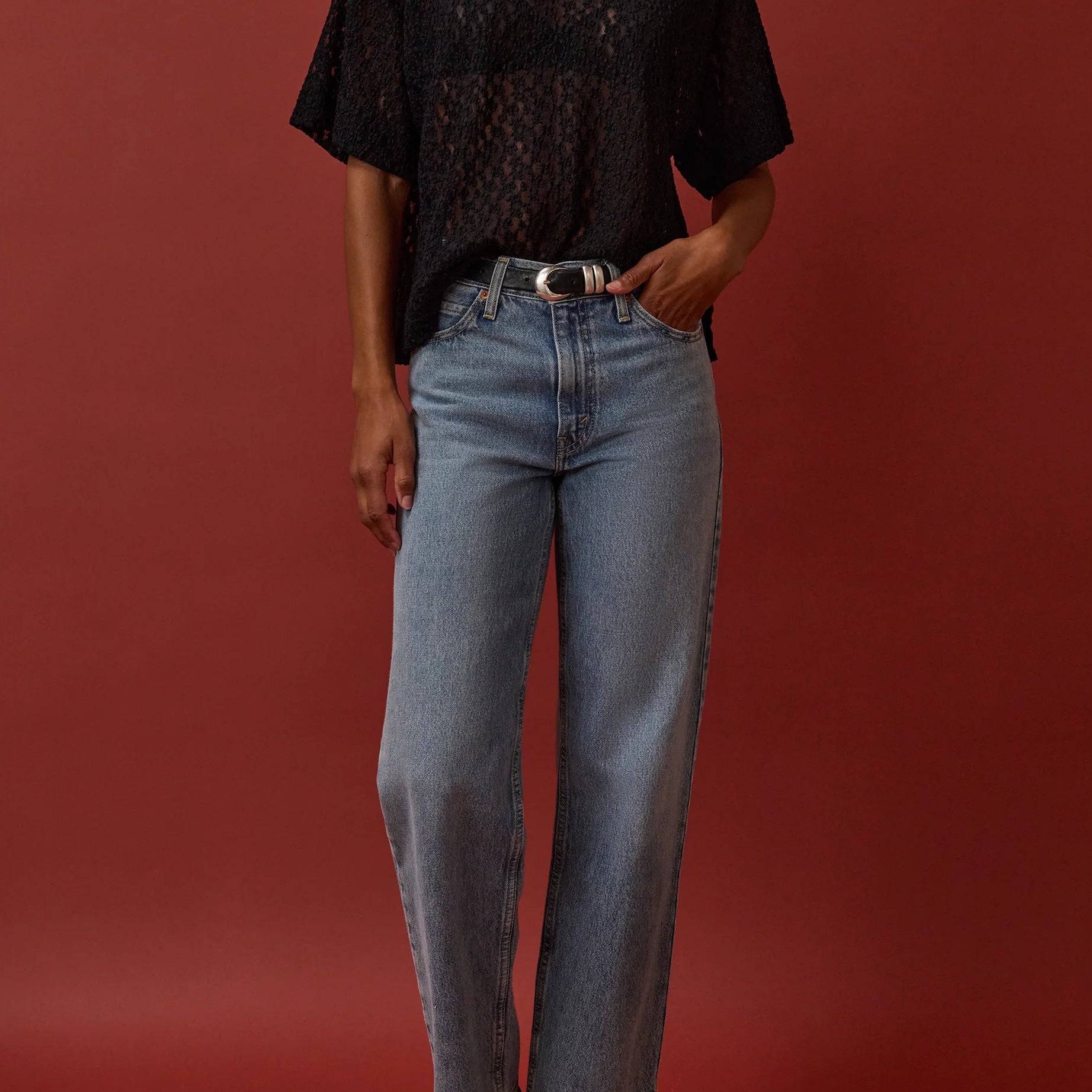 Nation LTD Fable Lace Turtleneck | Black