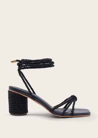 Frida Knotted Heel With Wraparound Ankle Strap