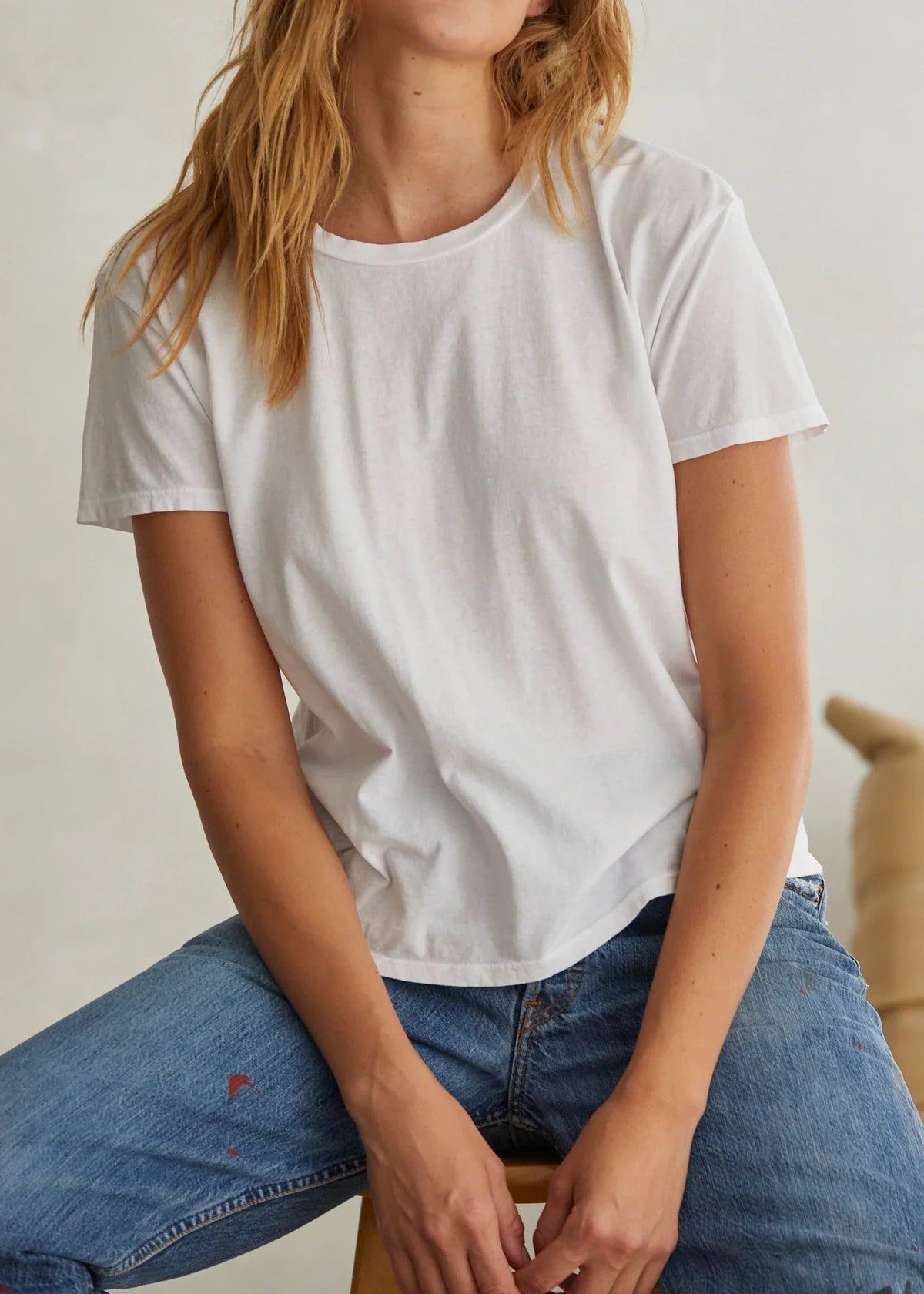 Perfect White Tee Harley Crew Tee | White