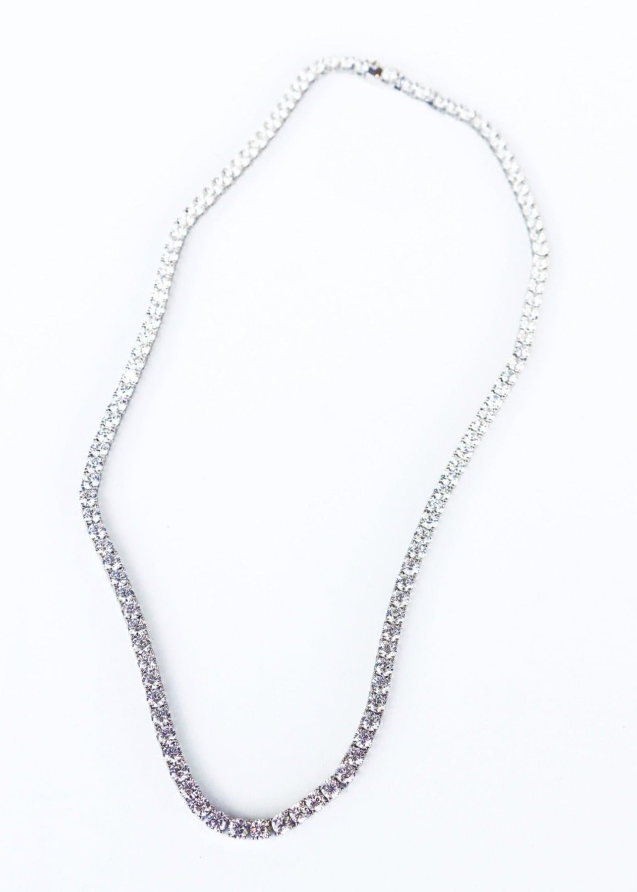 Tai 925 Silver Necklace Tennis White CZ 4mm