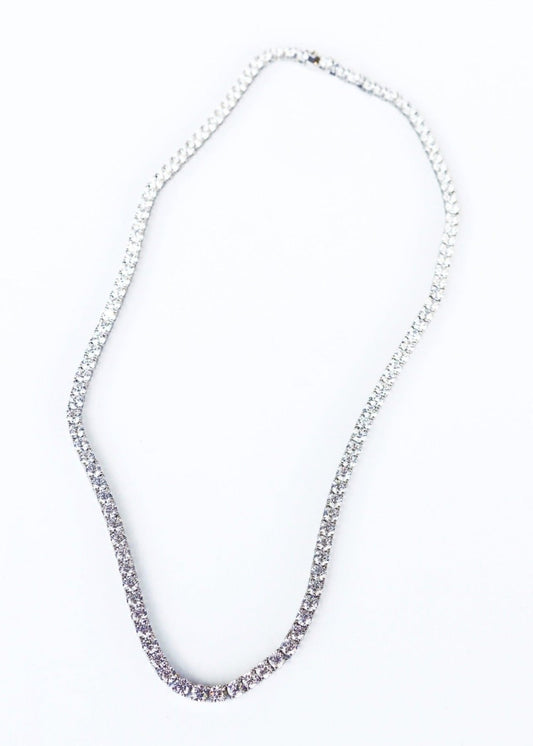 Tai 925 Silver Necklace Tennis White CZ 4mm