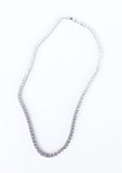 925 Silver Necklace Tennis White CZ 4mm